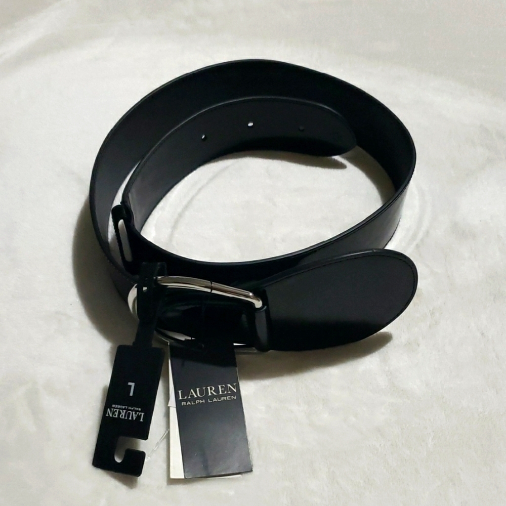 Lauren Ralph Lauren Black‎ Patent Leather Belt. SIZE L.